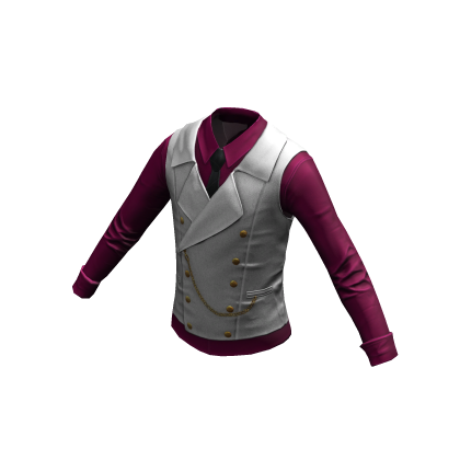 Formal Shirt w/ Vest & Tie | White Blood Red