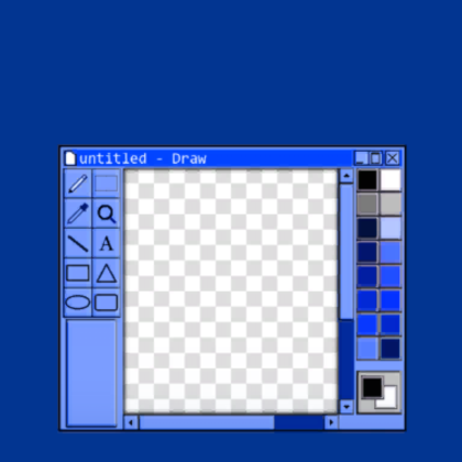 Blue Retro PC Art Paint Computer Window Background