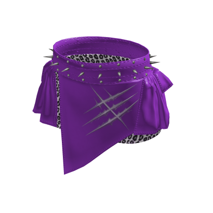 Punk Leopard Studded Mini Skirt Purple[MAX]