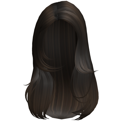 Dark Brown Long Side Part Layered Blowout Hair Roblox item