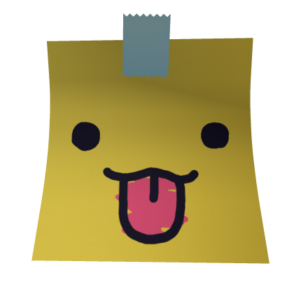 Silly Face Sticky Note Mask Roblox item