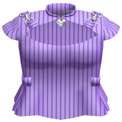 Goth Punk Cutout Top w Heart Lock Purple Roblox item