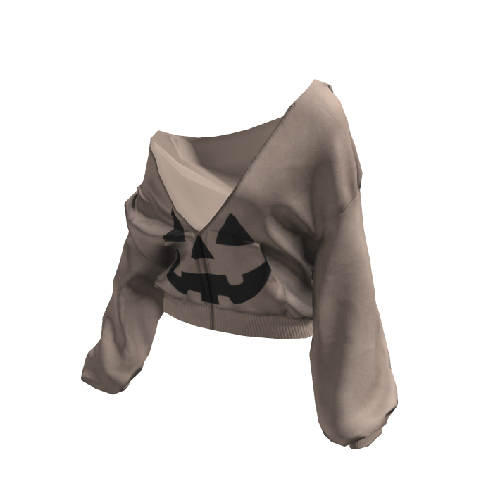 🎃 Halloween Pullover Baggy Hoodie Faded Beige