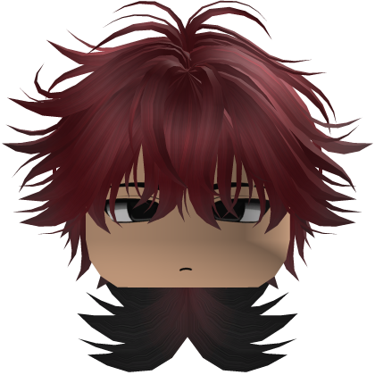 Cute Y2K emo red hair