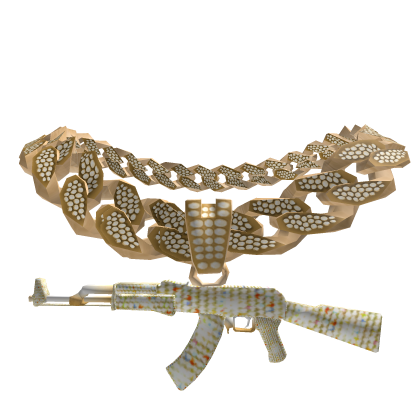 Iced Golden SK Gun Chain - Boy