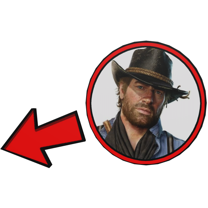 Arthur Morgan Pointing Meme Circle RDR