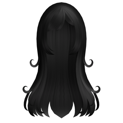 ♡꒰ swirly black long anime hair