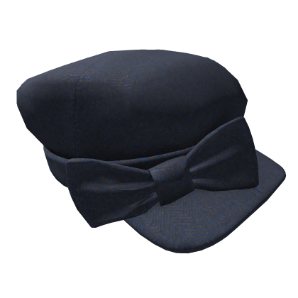 Navy Blue Wool Herringbone Newsboy Cap Roblox item