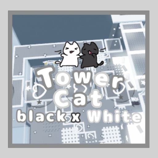 Tower Cat white black official Roblox game thumbnail