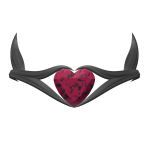 Pink Owl Heart Crown