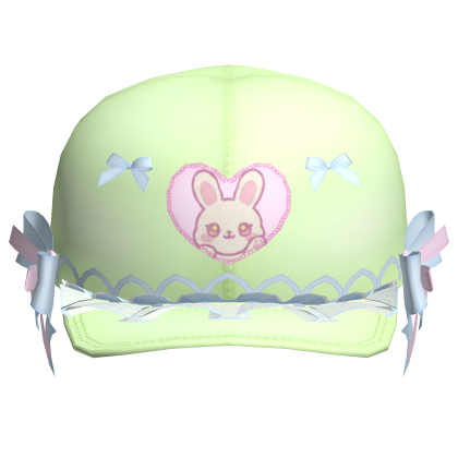 green cutie whimsy mezzo bunny cap