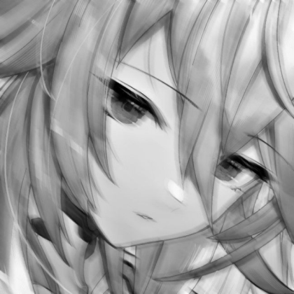 Grey anime icon Roblox decal