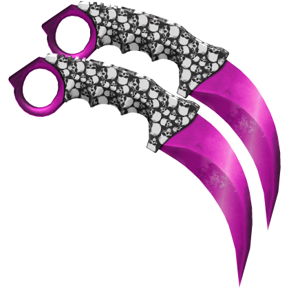 Dual Karambits - Skull Pink