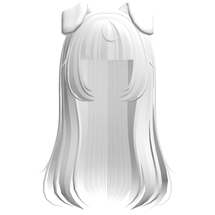 kawaii long soft puppy hair in white