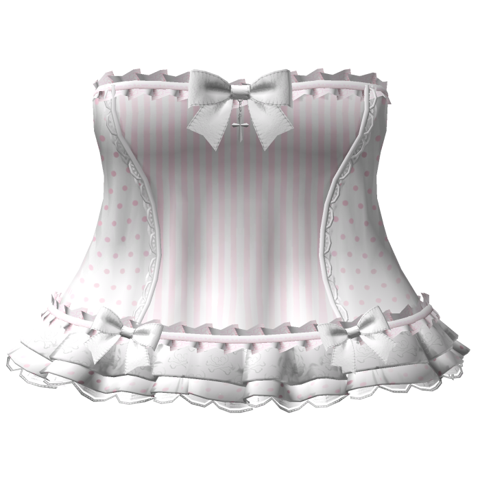 cute pink & white polka dot striped dress