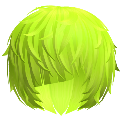 ^,…,^ neon green messy vkei anime emo moe hair 