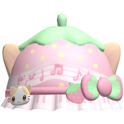 cute strawberry musical masyumaro kitty hat