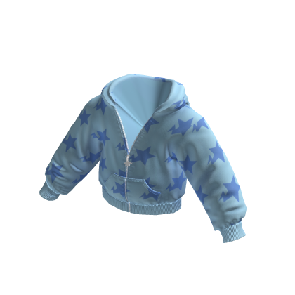 Star Zip Hoodie Blue thumbnail