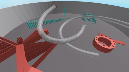 Zona de juego de vehículos de bolas rápidas