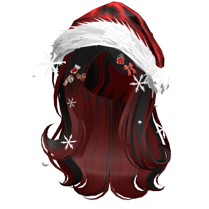 Shy Gentle Swirls w/Santa Hat (Black&Red)