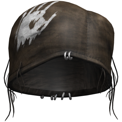 brown ripped worn beanie