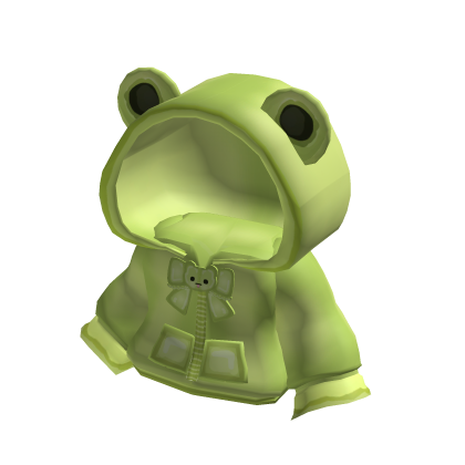 ꒰୨୧꒱ kawaii oversized frog hoodie in green
