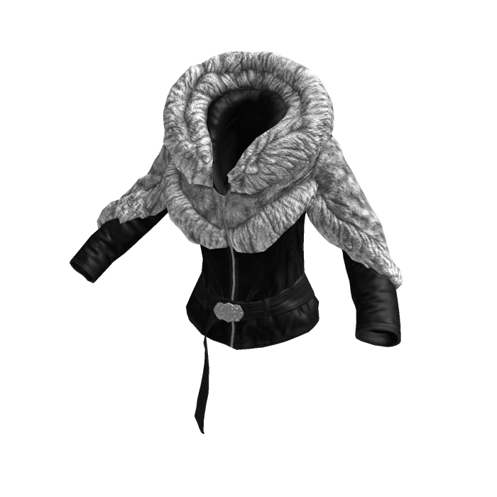 Black & White Leather Fur Jacket