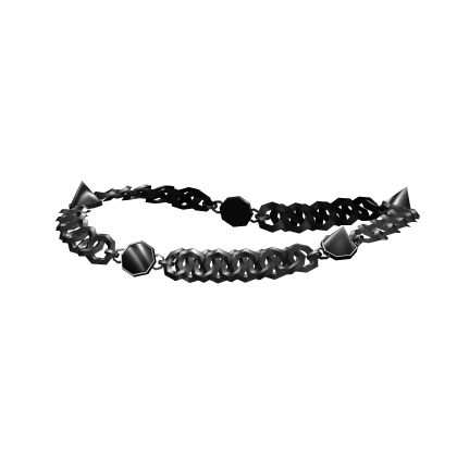 -',ৎ Spiked Metal Black Chain Necklace (1.0)