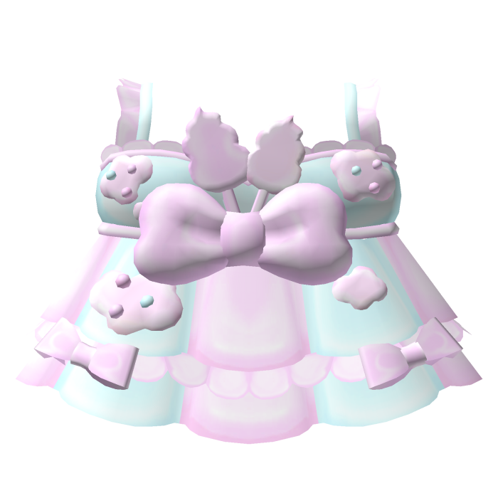 . ‿ ♡ cute numnom pink blue cotton candy dress