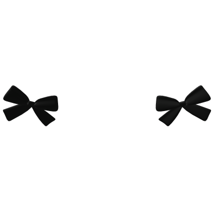 ♡ cutesy black hair ribbons for low pigtails Roblox item
