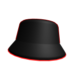 Cartoony Bucket Hat (Red Outlines)