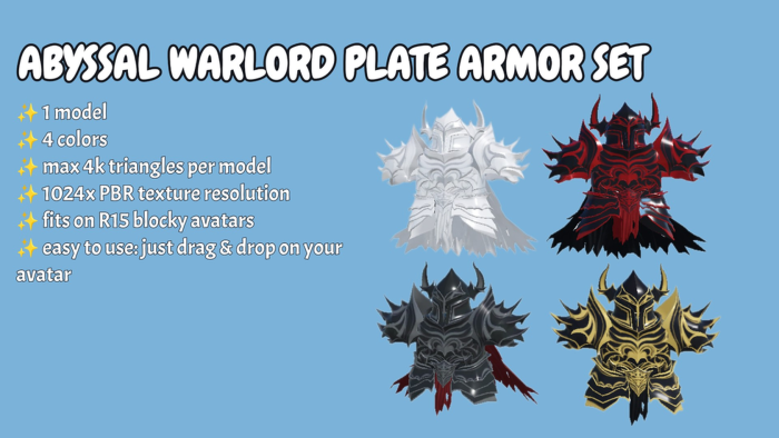 [R15] Abyssal warlord plate armor set preview 1