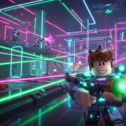 Green vs Pink Laser Tag