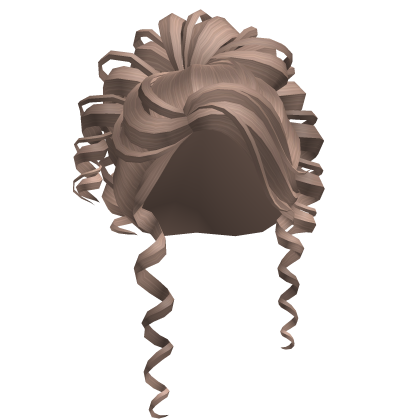 Simple Cute Curly Ponytail (Milktea) Roblox item