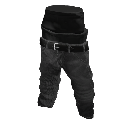 Black Gangster Sagging Jeans