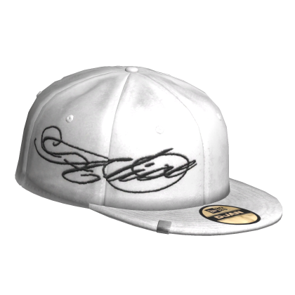👻Y2K Emo White Alice Fitted Hat👻 Roblox item