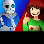 undertale sans v chara (back)