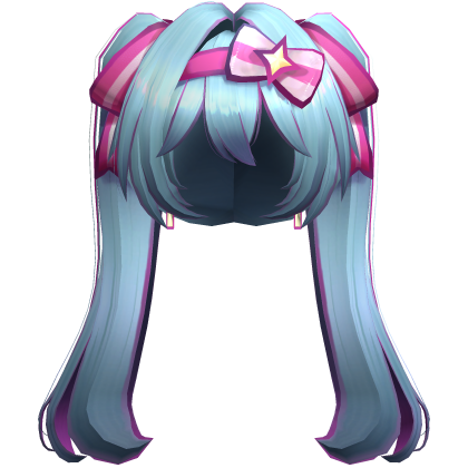 Miku Retry Now Magical Girl Twintails Hair - Low Roblox item