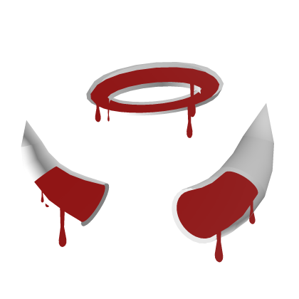 Little Horn White&Red Neon  Roblox item