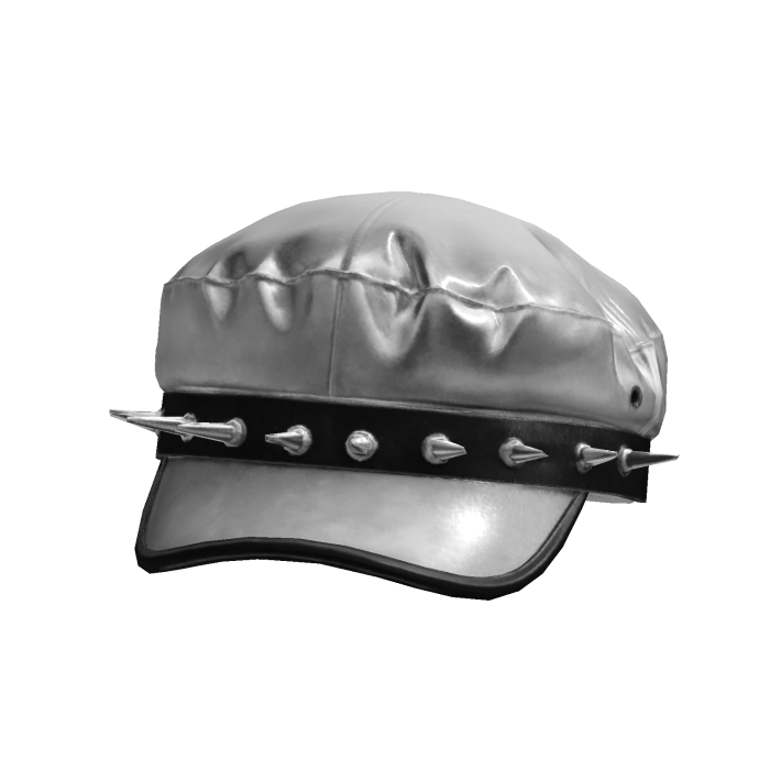 Chrome Spiked Military Cadet Cap