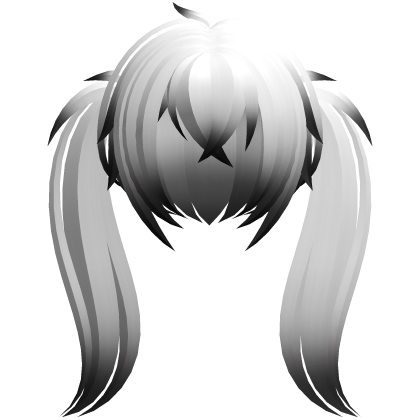fluffy moe long ponytails white black