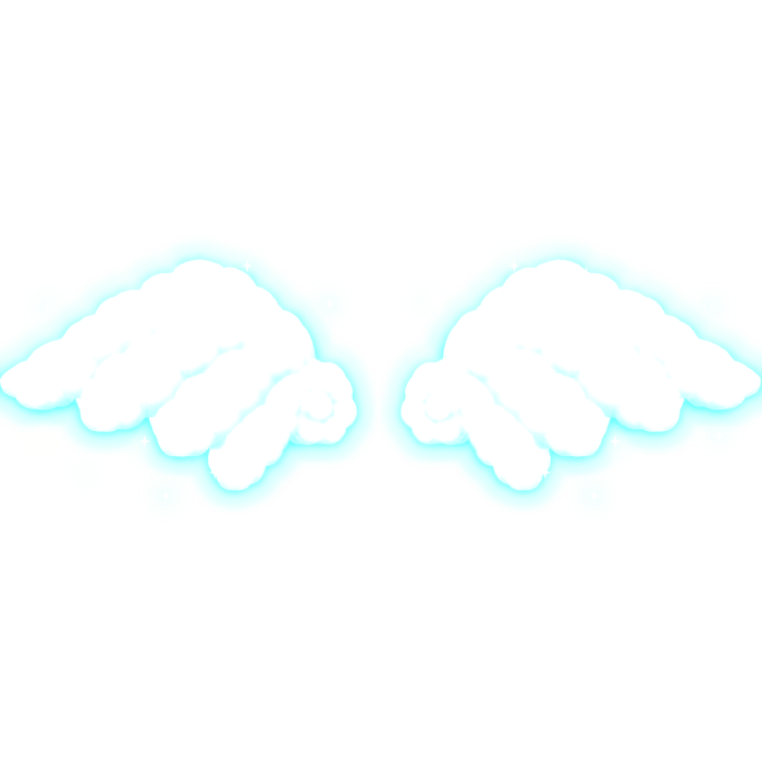 [ GLOWING ] Blue Angelic Wings