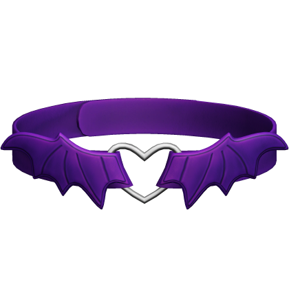 Purple Heart Collar Halloween Bat Wings Choker 3.0
