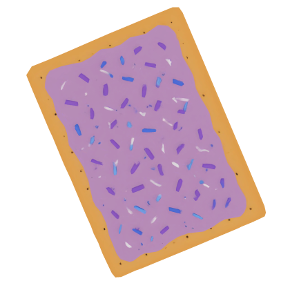 purple iced poptart
