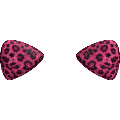 Hot Pink Leopard Kitty Cat Ears