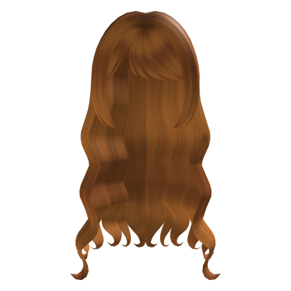 Long Wavy Hair w/ Bangs in Ginger Roblox item