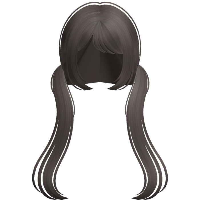 ♡ Cute Soft Princess Low Pigtails in Brown Grey