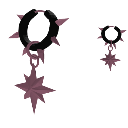 Y2K Black & Pink Star Earrings