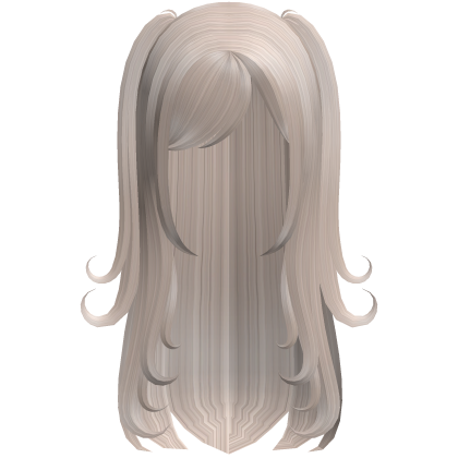 ♡ : kawaii swirly pigtail long hair in platinum