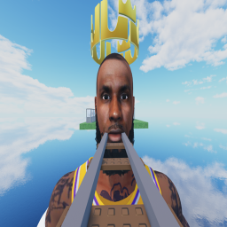 Cart ride into Lebron